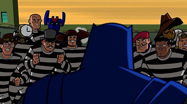 Batman and villains in Batman: the Brave and the Bold