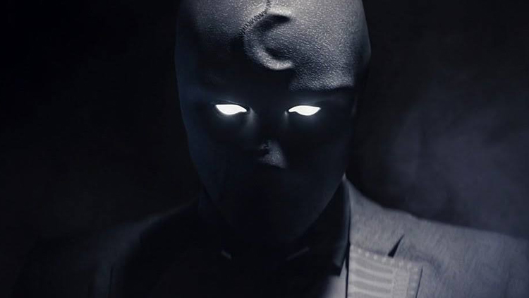 Steven Grant (Oscar Isaac) mistakenly transforms into Mr. Knight in a still from the Disney+ series "Moon Knight."