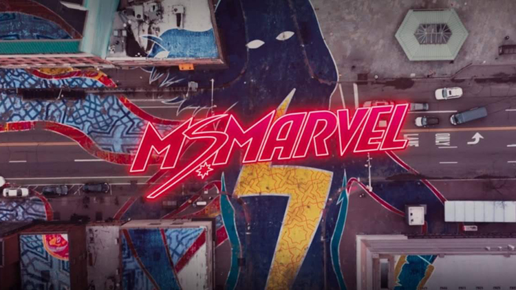 Ms. Marvel utilizes in-universe elements to enhance the story, like the title card in street graffiti.
