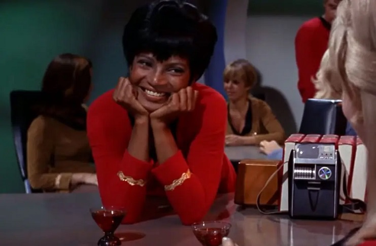 Nichelle Nichols as Lt. Uhura on the original Star Trek
