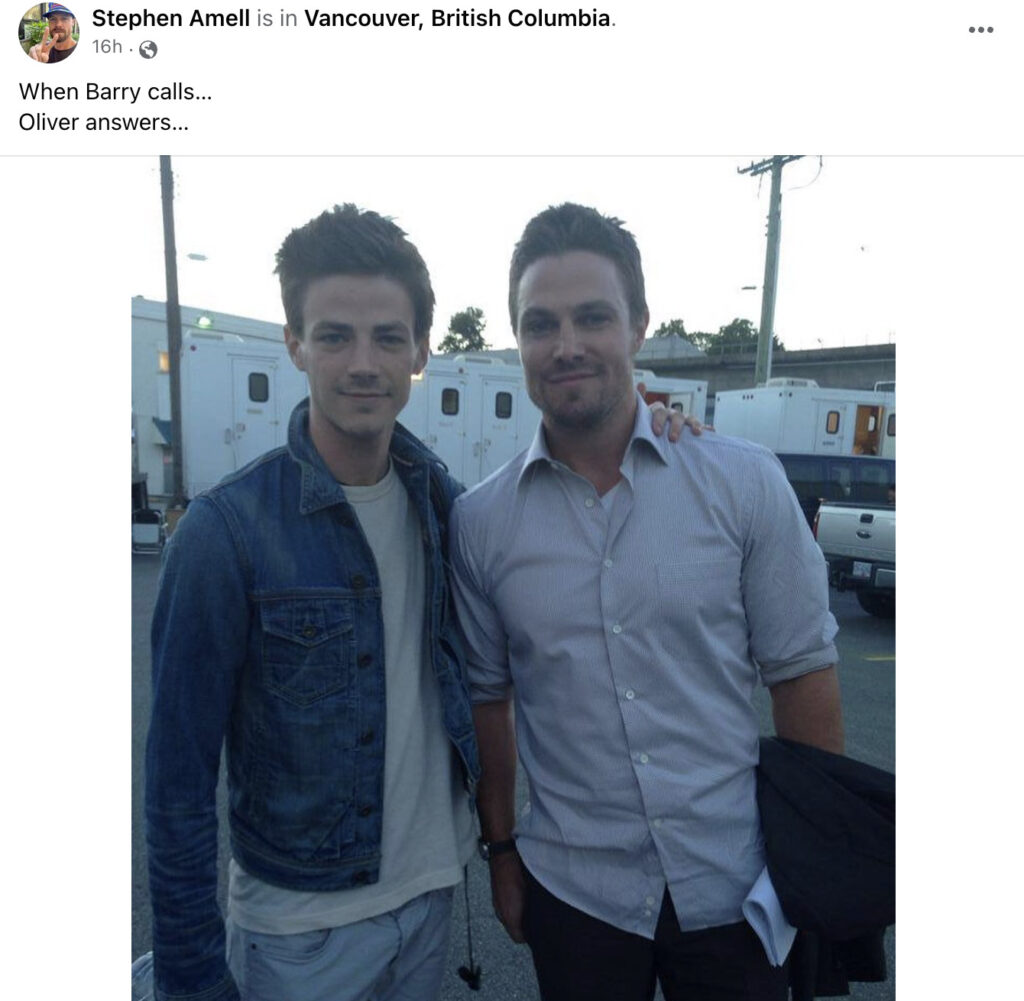 Stephen Amell and Grant Gustin 