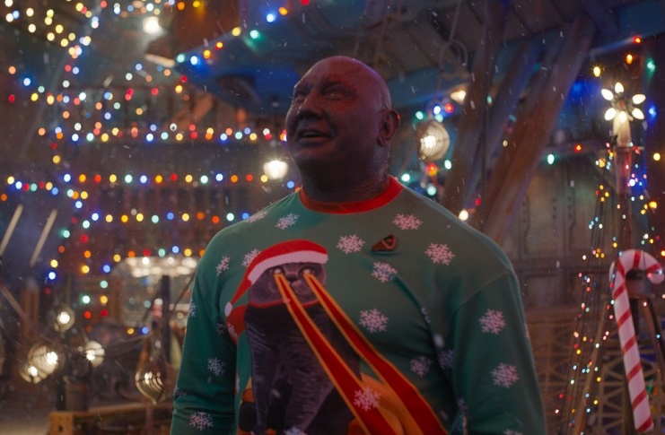 Dave Bautista as Drax in the Guardians of the Galaxy Holiday Special