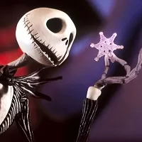Jack Skelington holding snowflake in Nightmare Before Christmas